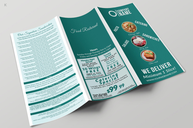 food-restaurant-trifold-template