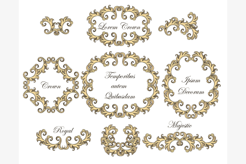 baroque-swirl-frames-set
