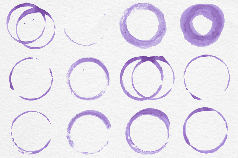 purple-circles-aquarelle-rings