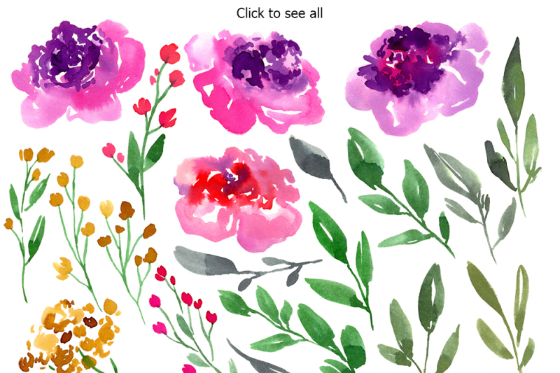 watercolor-violet-purple-flowers