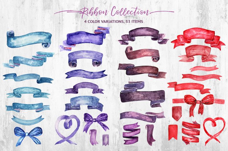 watercolor-ribbon-collection
