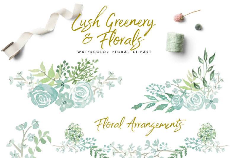 lush-greenery-and-florals-watercolor-set