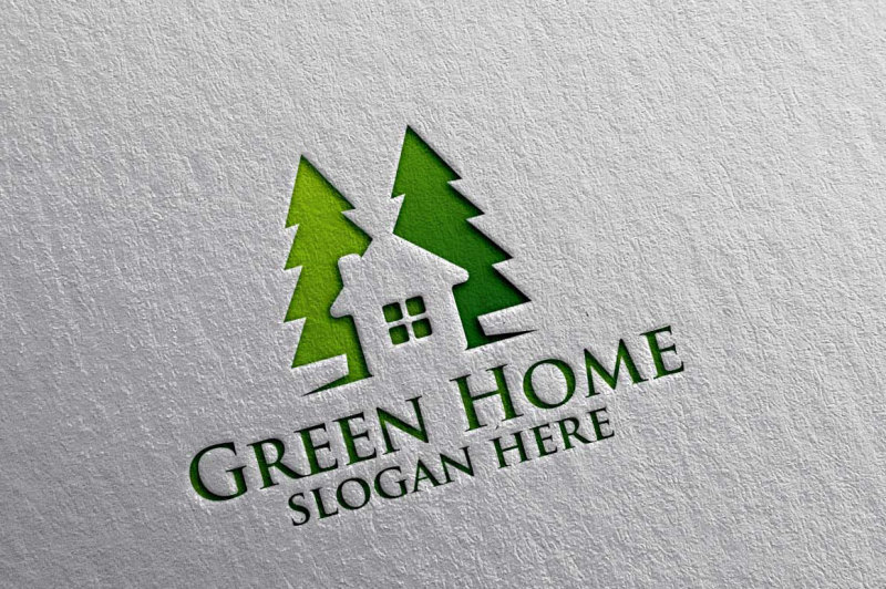 real-estate-logo-green-home-logo-vol-1