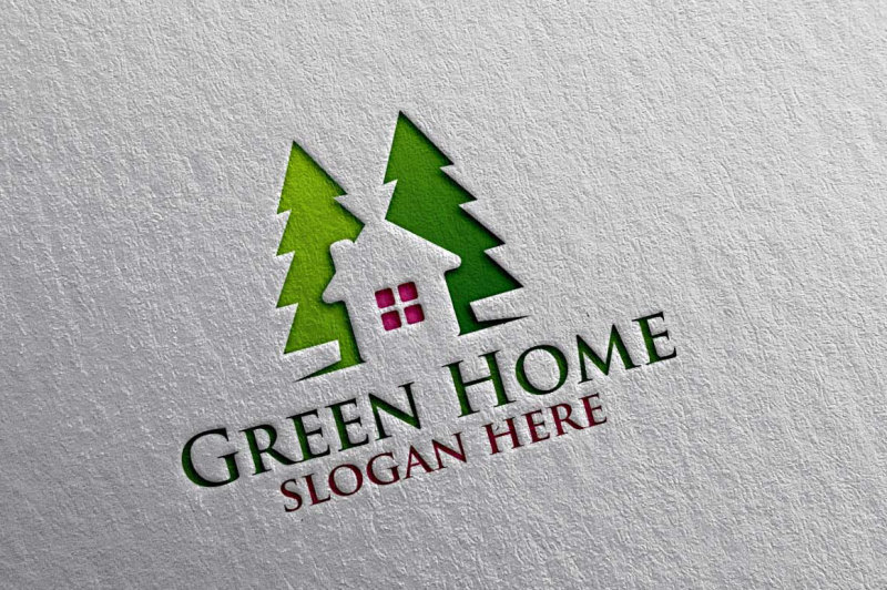 real-estate-logo-green-home-logo-vol-1