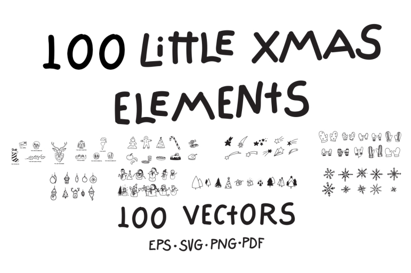 100-little-xmas-vector-elements