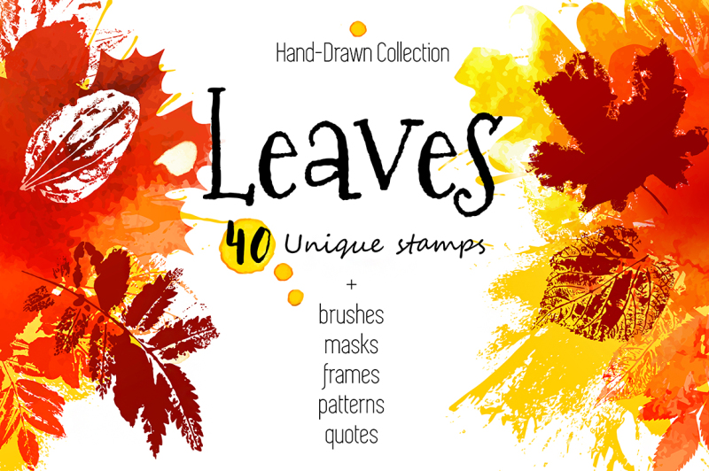 stamped-leaves-set