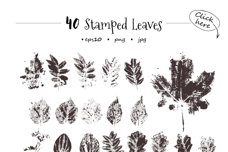 stamped-leaves-set