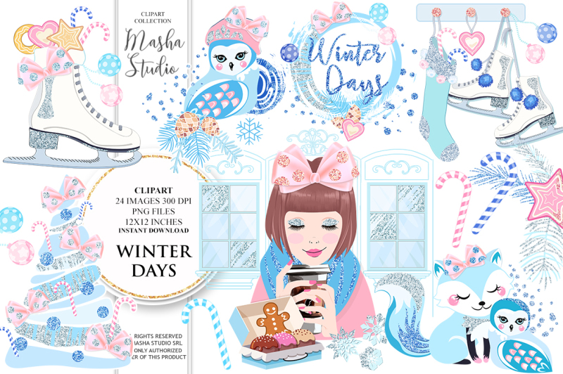 winter-days-digital-papers