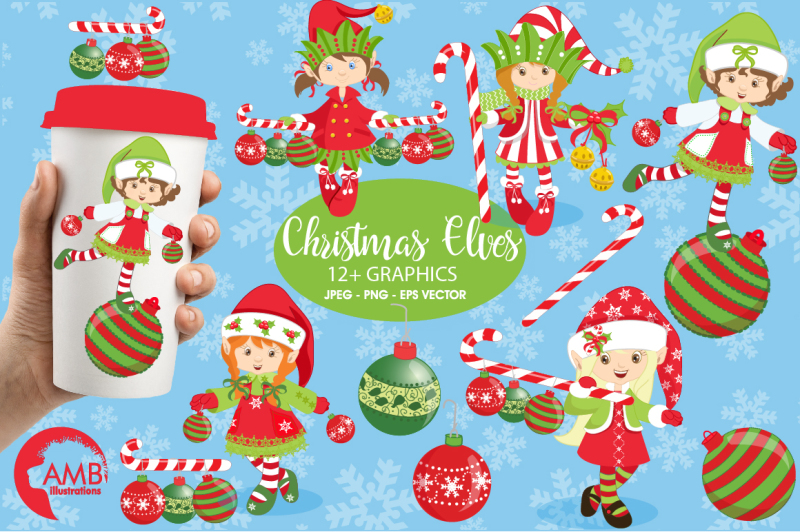 christmas-girly-elves-clipart-graphics-illustrations-amb-195