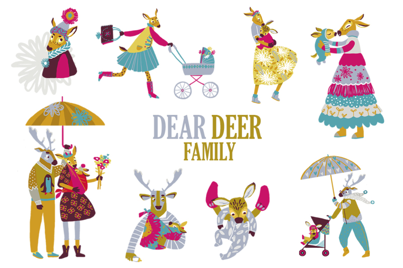 dear-deer-family-moms-dads-babies