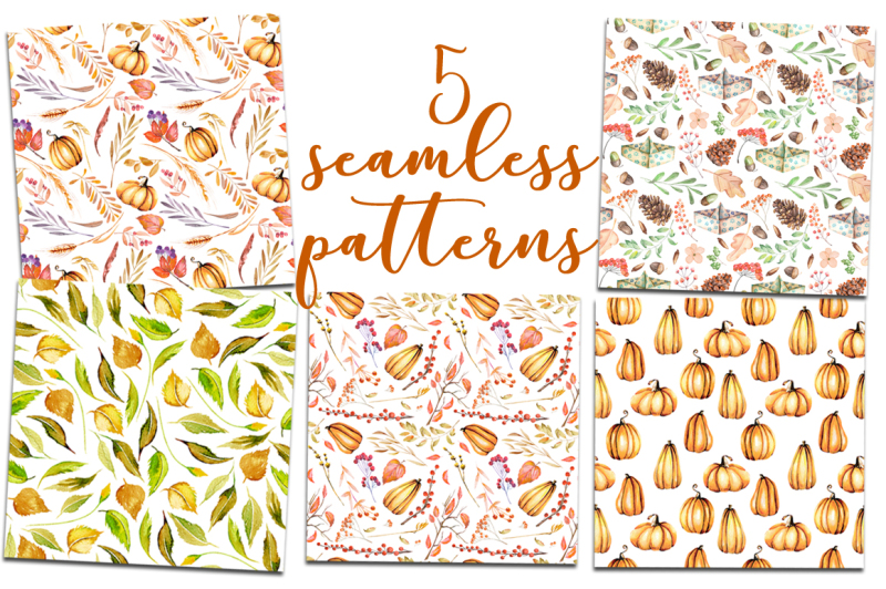 autumn-seamless-patterns
