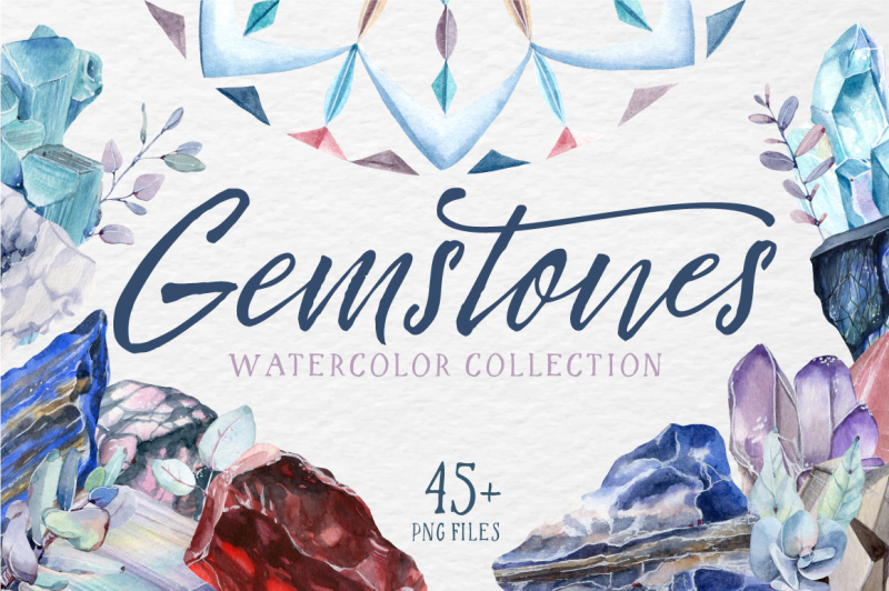 gemstones-watercolor-collection