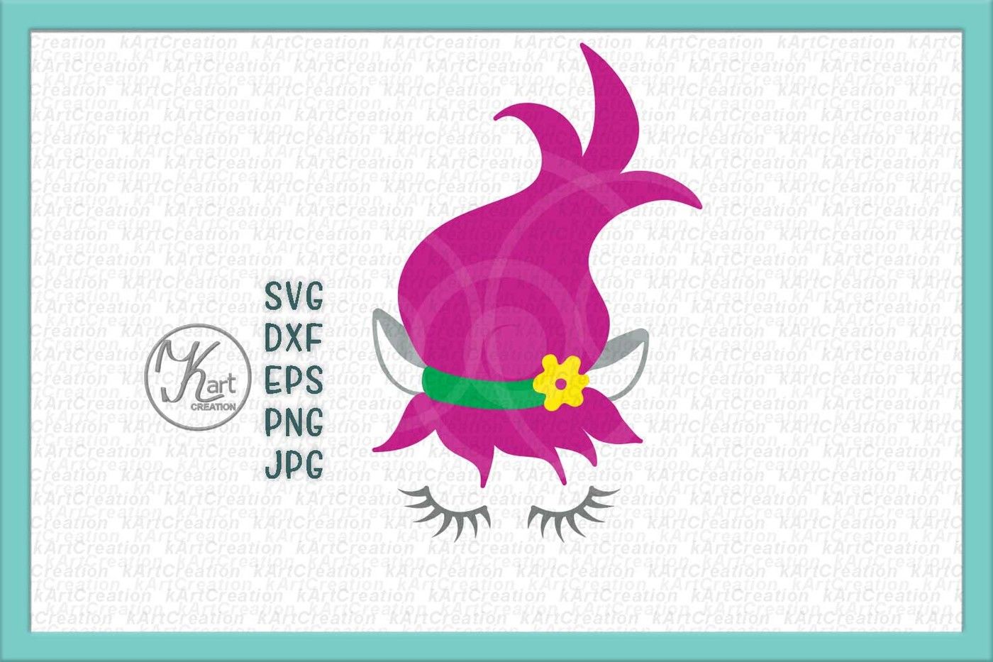 elf svg, elf face svg, elf face iron on, elf face printable, eyelashes svg,  flower, troll face svg, troll face iron on, troll svg, dxf, png By  kArtCreation