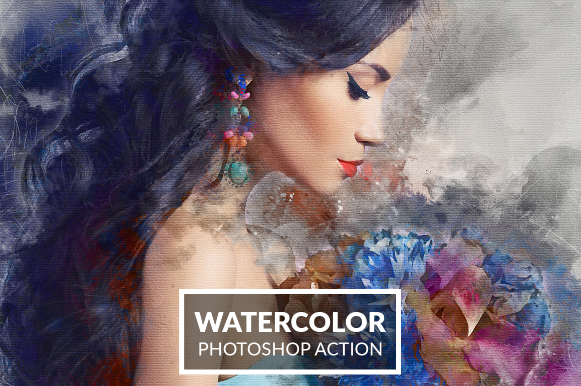 download action photoshop watercolor