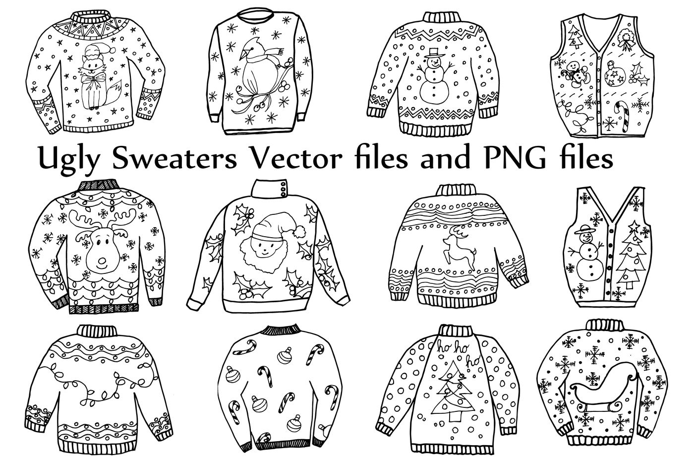 Ugly Sweater Clipart And Vector By Chilipapers Thehungryjpeg Com