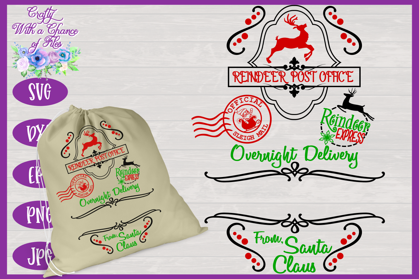 Download Christmas Svg Santa Gift Sack Svg Christmas Present Bag Svg By Crafty With A Chance Of Files Thehungryjpeg Com