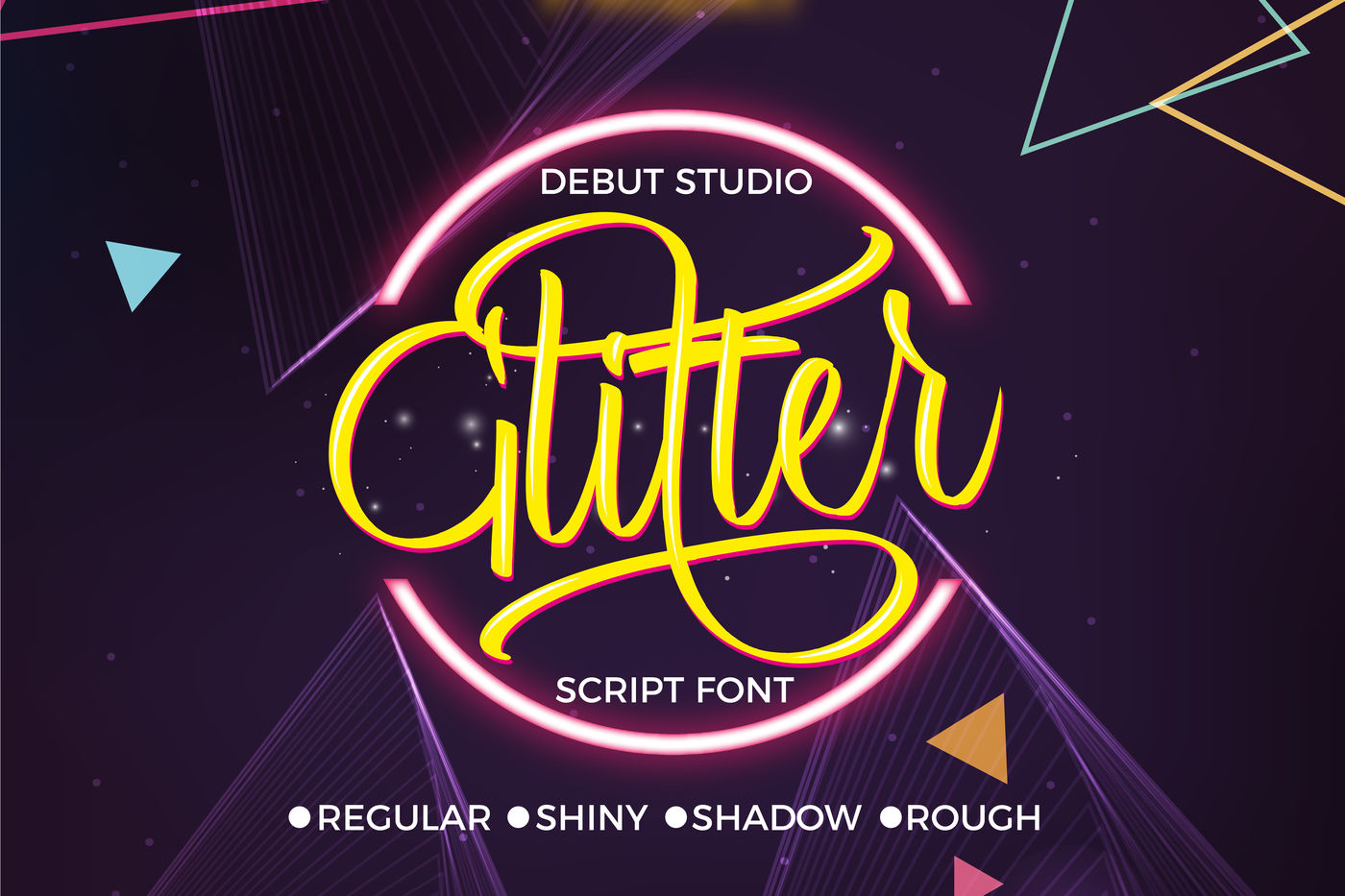 Glitter Script Font 1 Deal By Debut Studio Thehungryjpeg Com