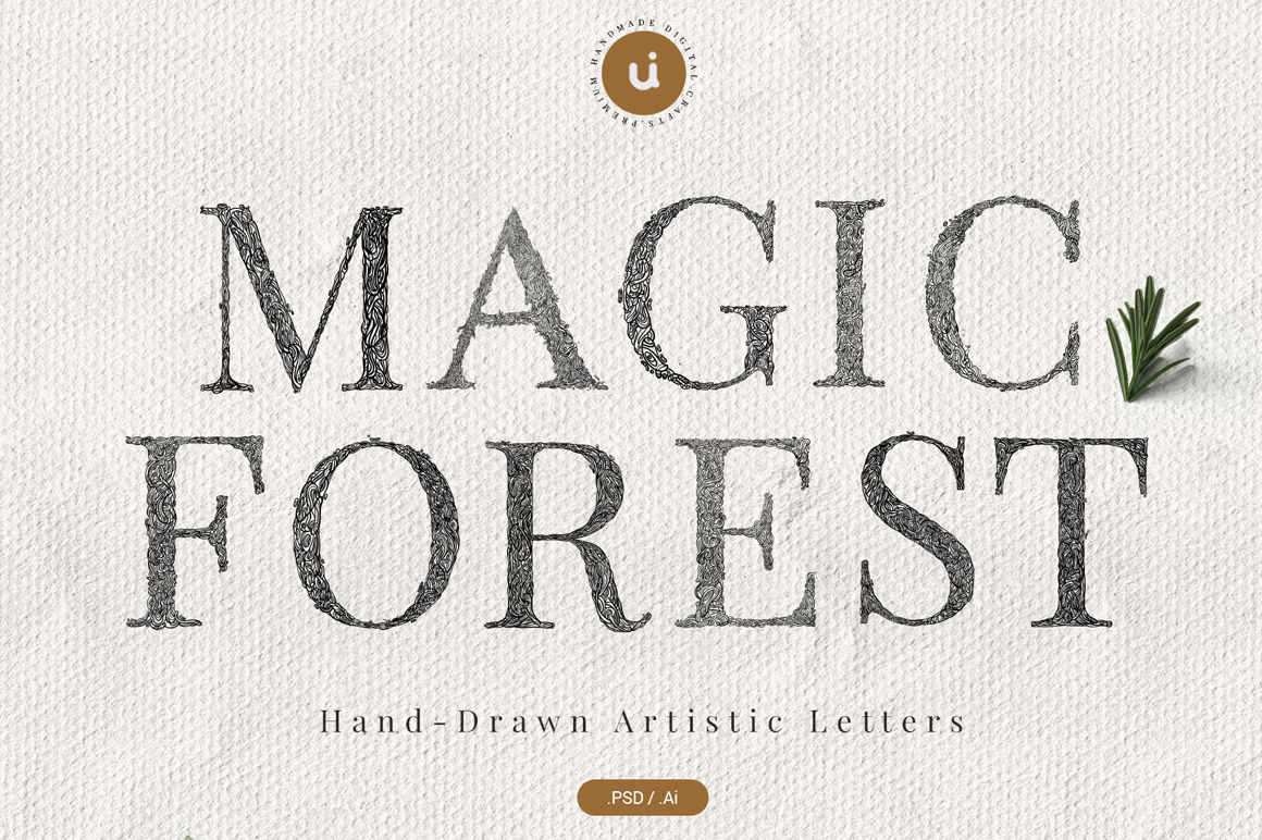 Magic Forest Typeface By Ui Craft Thehungryjpeg Com