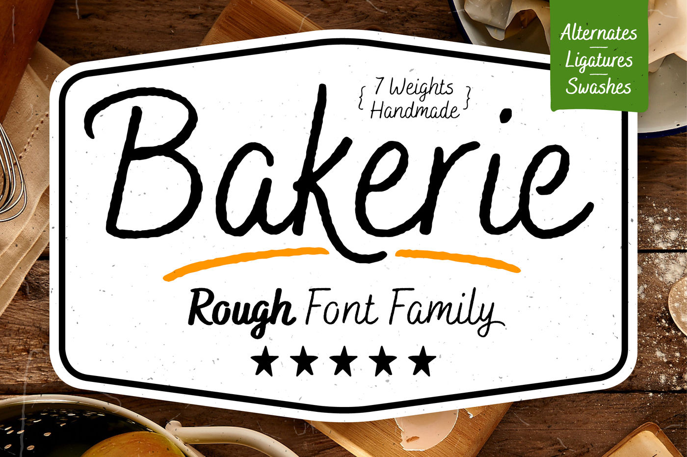 Bakerie Rough Font Family By Adam Ladd Thehungryjpeg Com