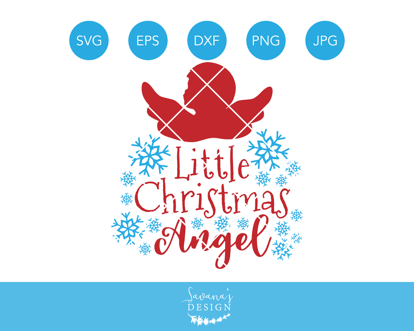 Download Little Christmas Angel SVG, Christmas SVG, Snowflakes SVG ...