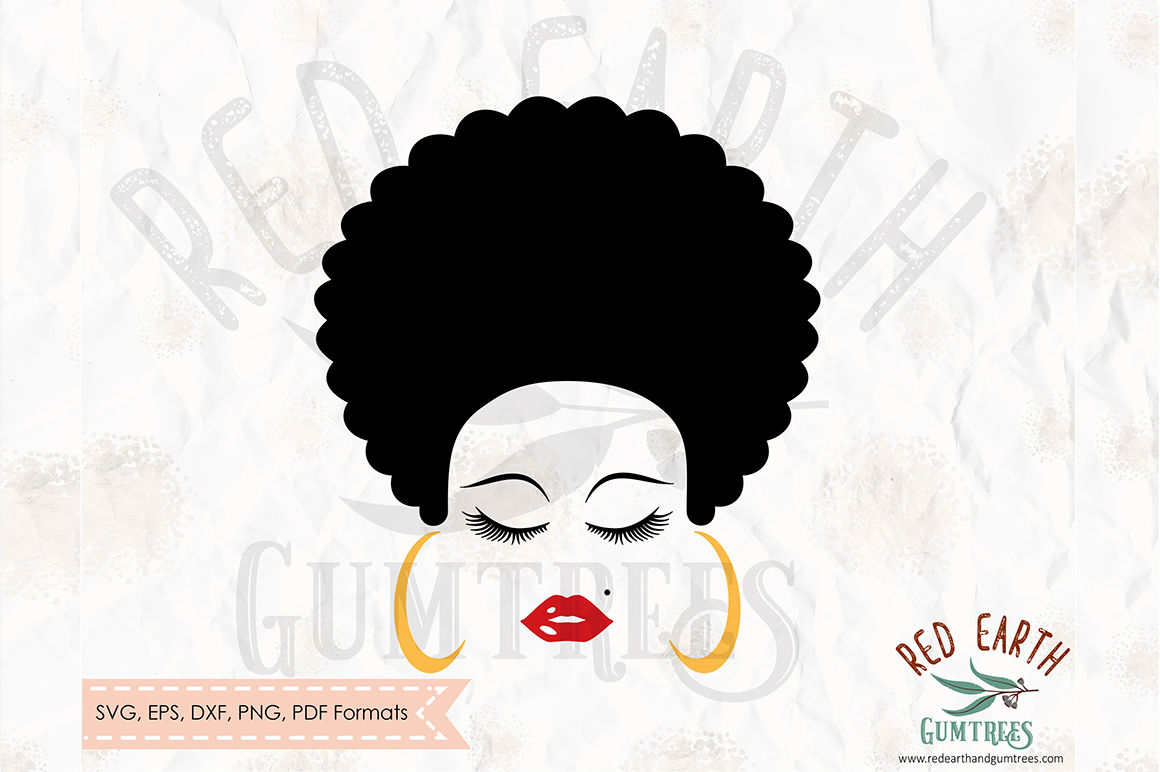 Download Afro hair woman cut file in SVG, DXF, PNG, PDF, EPS ...