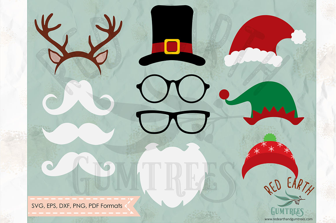 Christmas Photobooth Cut File In Svg Dxf Png Eps Pdf Formats By Svgbrewerydesigns Thehungryjpeg Com