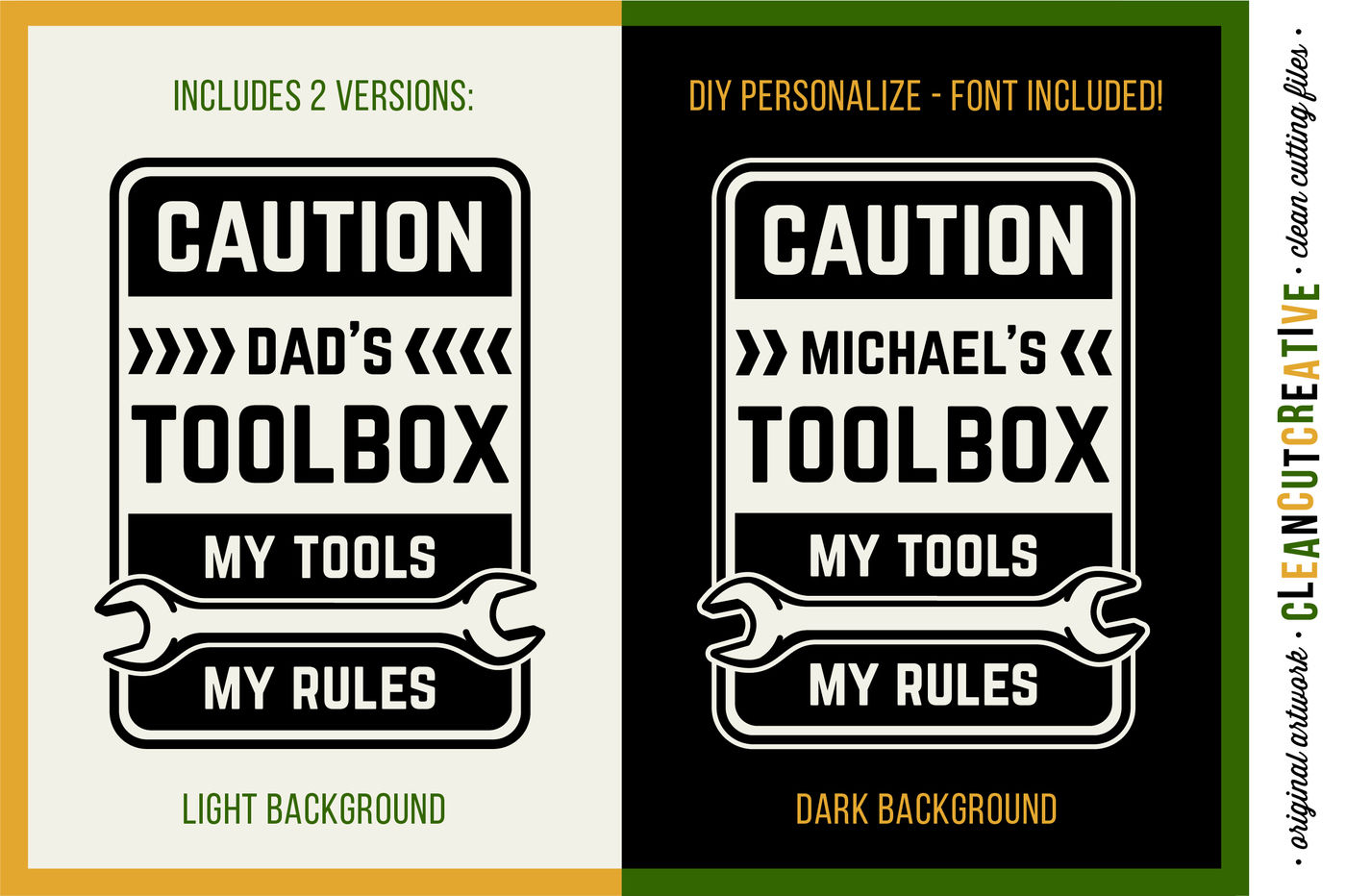 Download Diy Personalized Men S Toolbox Decal Design My Tools My Rules Svg Dxf Eps Png Cricut Silhouette Clean Cutting Files By Cleancutcreative Thehungryjpeg Com