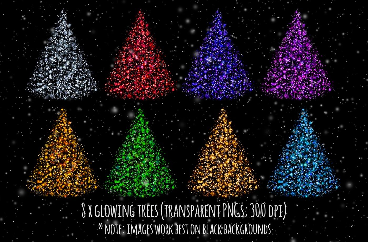 Glowing Christmas Tree Clipart By Paper Farms Thehungryjpeg Com