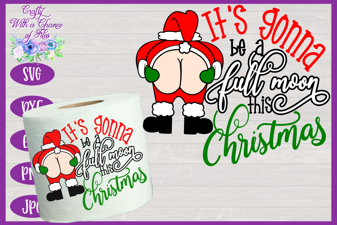 Christmas Svg Toilet Paper Svg Funny Gag Gift Svg By Crafty With A Chance Of Files Thehungryjpeg Com