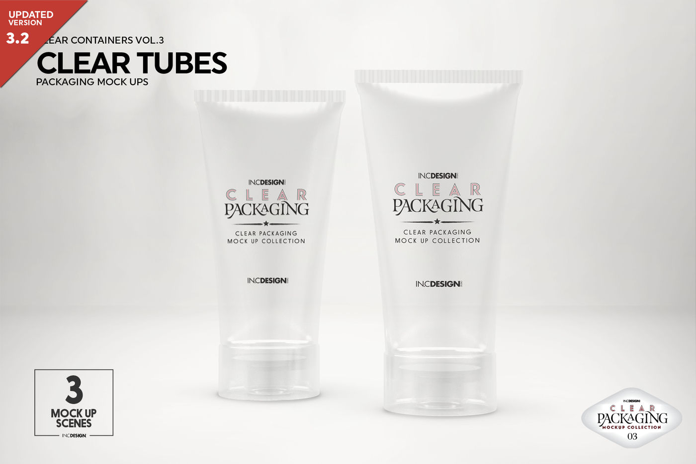 Download Clear Cosmetic Tube Mockups By Inc Design Studio Thehungryjpeg Com