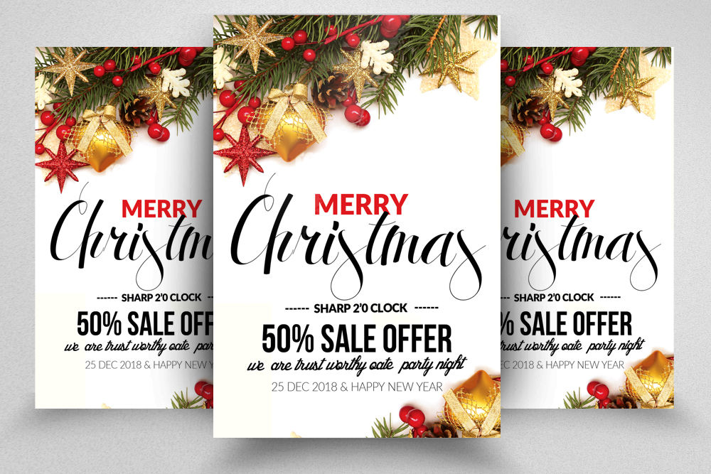 Christmas Flyer Templates By Designhub | TheHungryJPEG