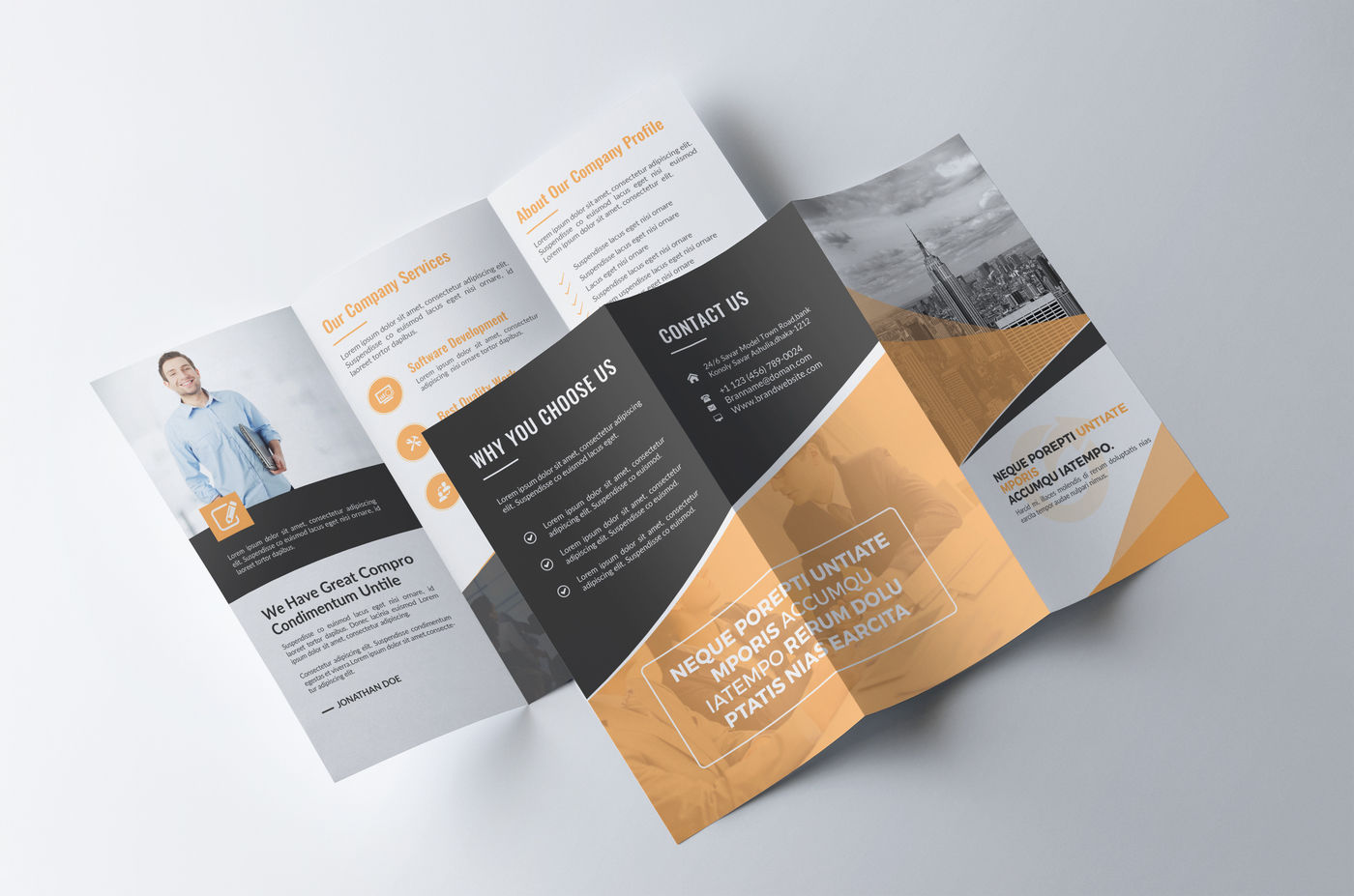 Download Tri Fold Leaflet Mockup Free Yellowimages