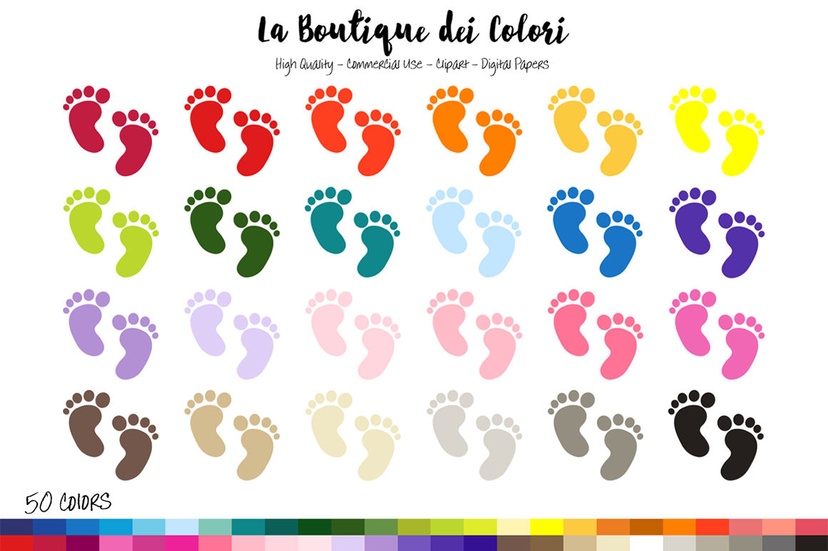 baby footprint outline clip art