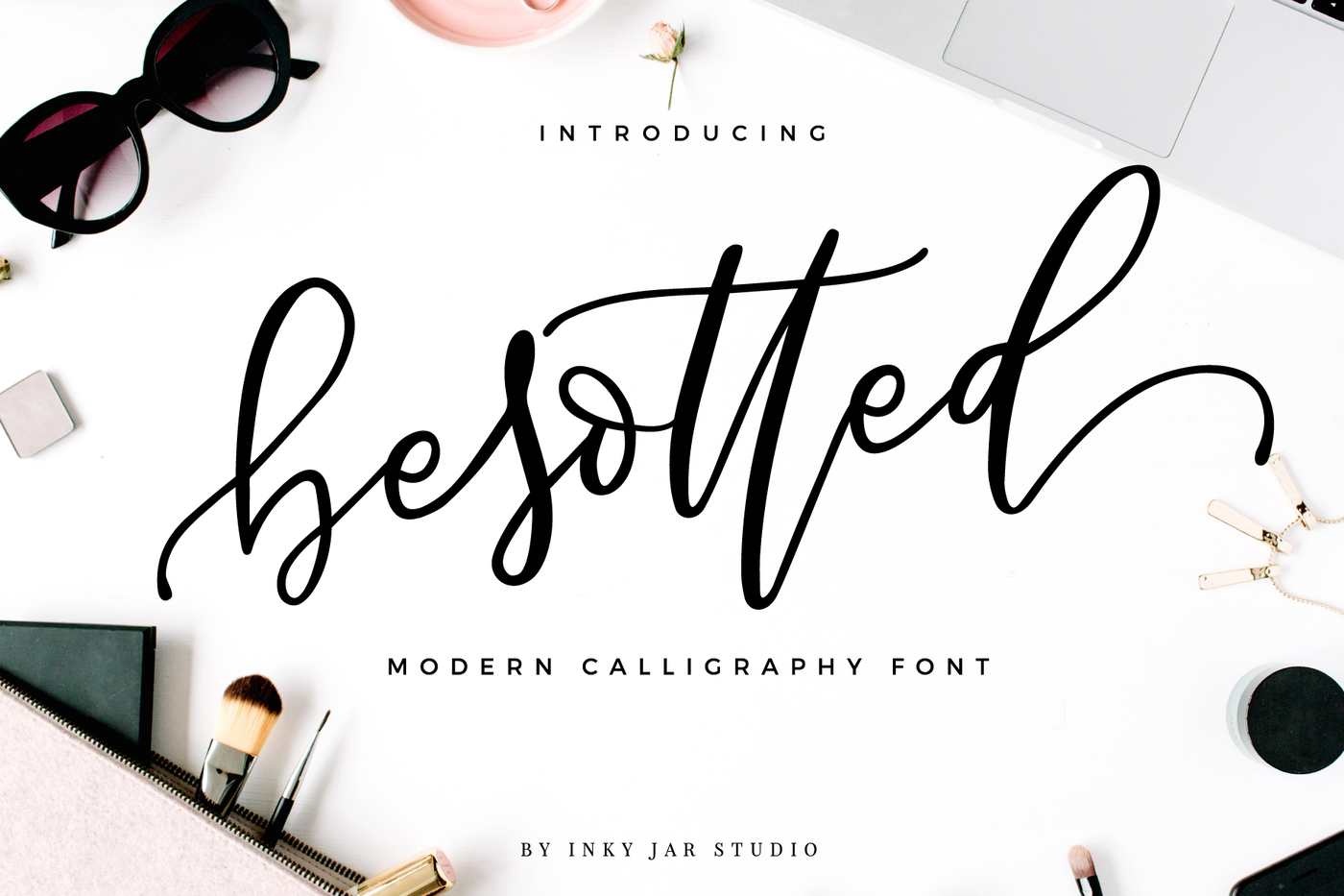 Besotted Modern Calligraphy Script By Inky Jar Thehungryjpeg Com