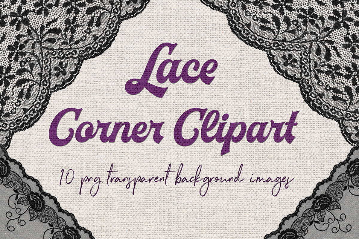 lace corner border clip art free