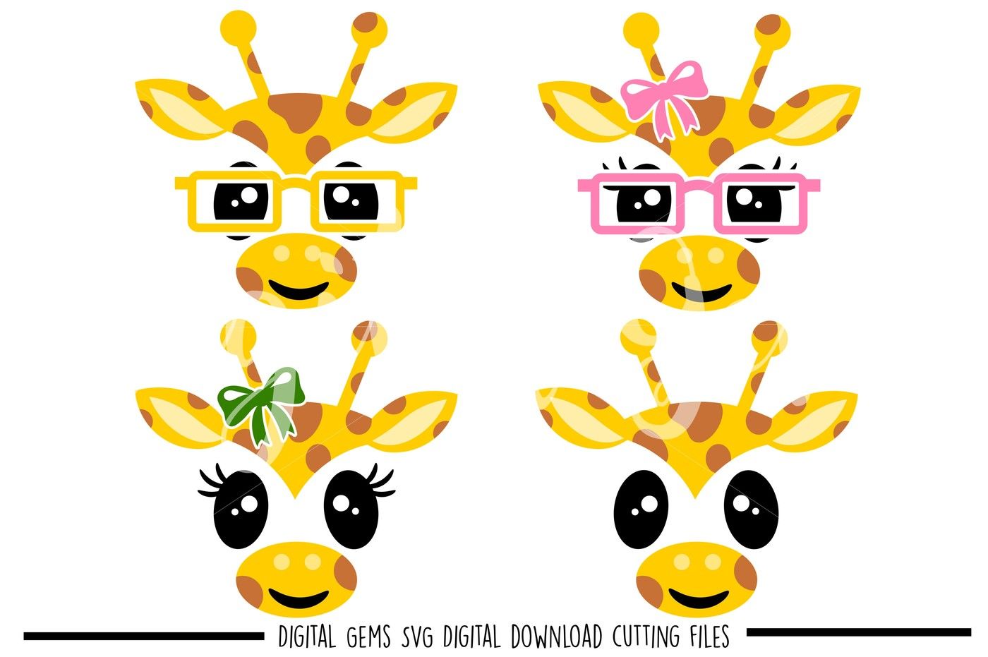 Giraffe SVG / DXF / EPS / PNG Files By Digital Gems | TheHungryJPEG.com