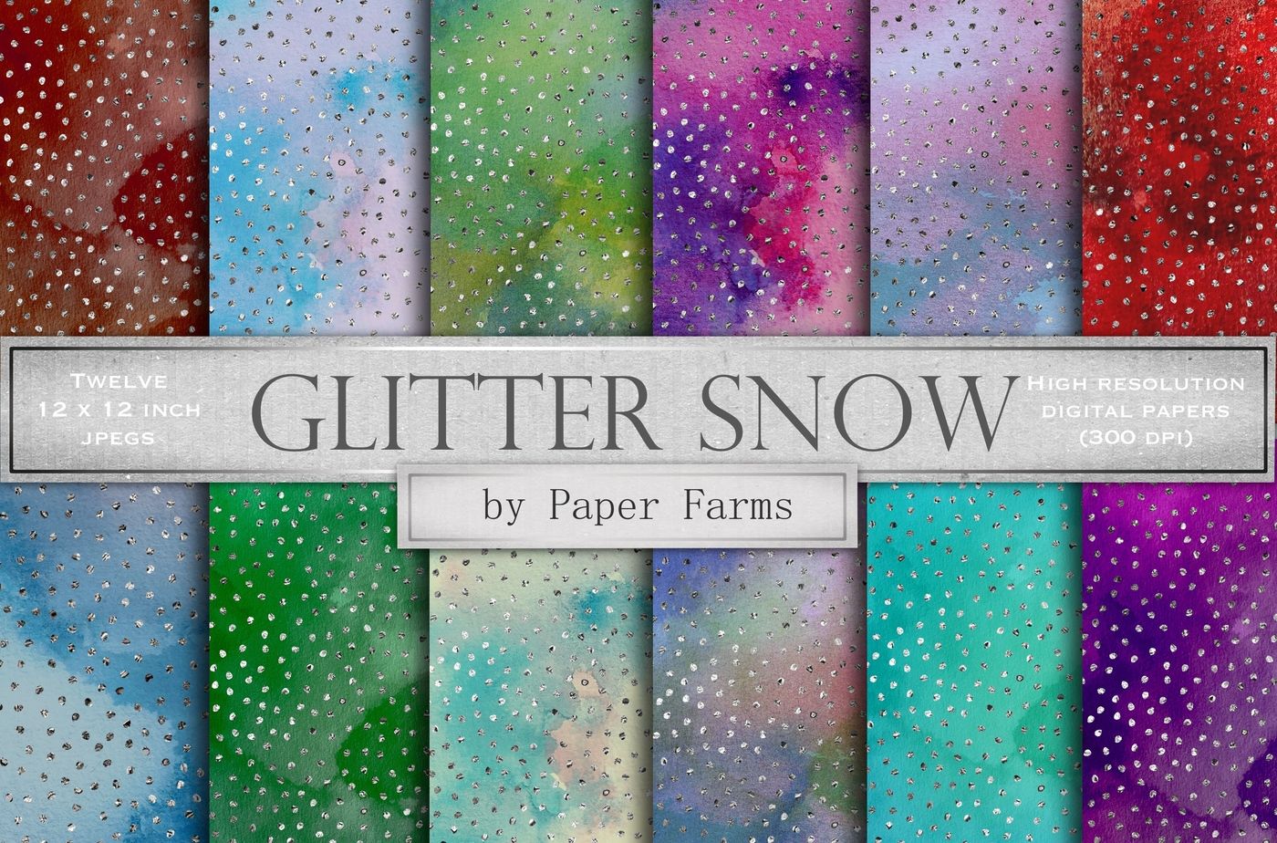 Glitter Snow backgrounds By Paper Farms