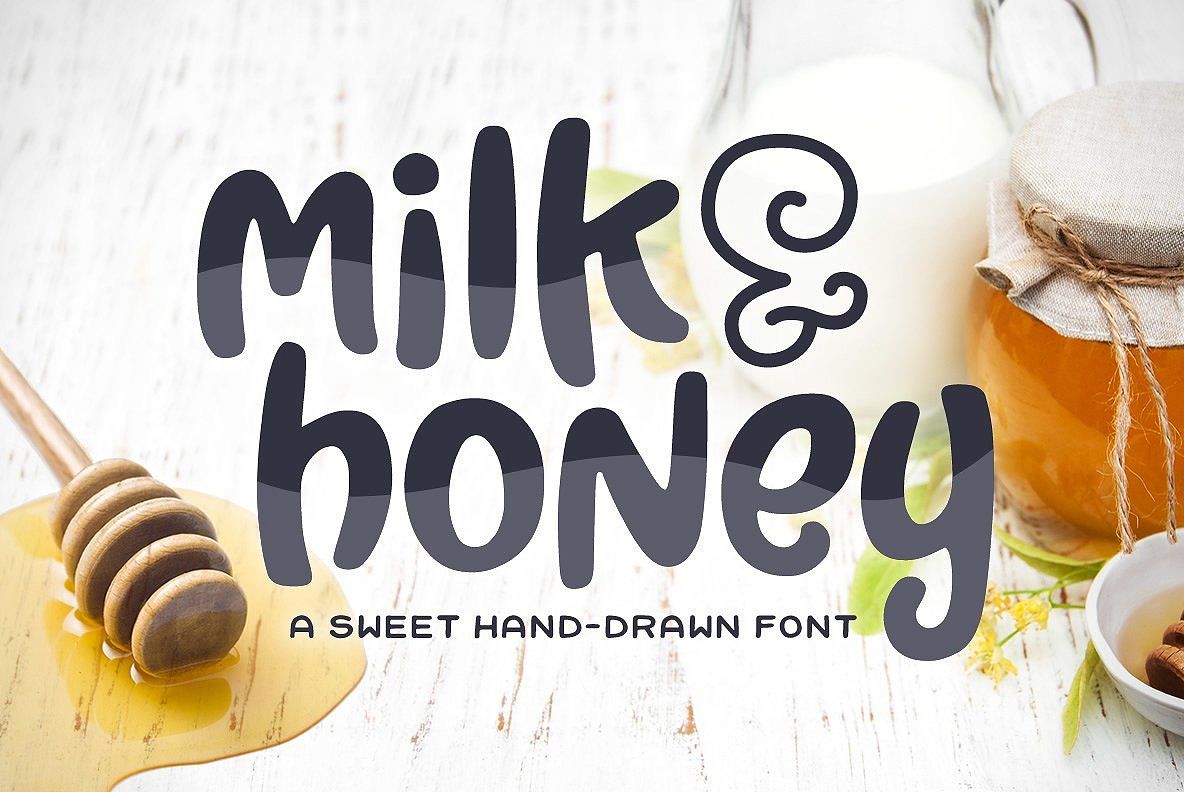 Milk Honey Font By Denise Chandler Thehungryjpeg Com