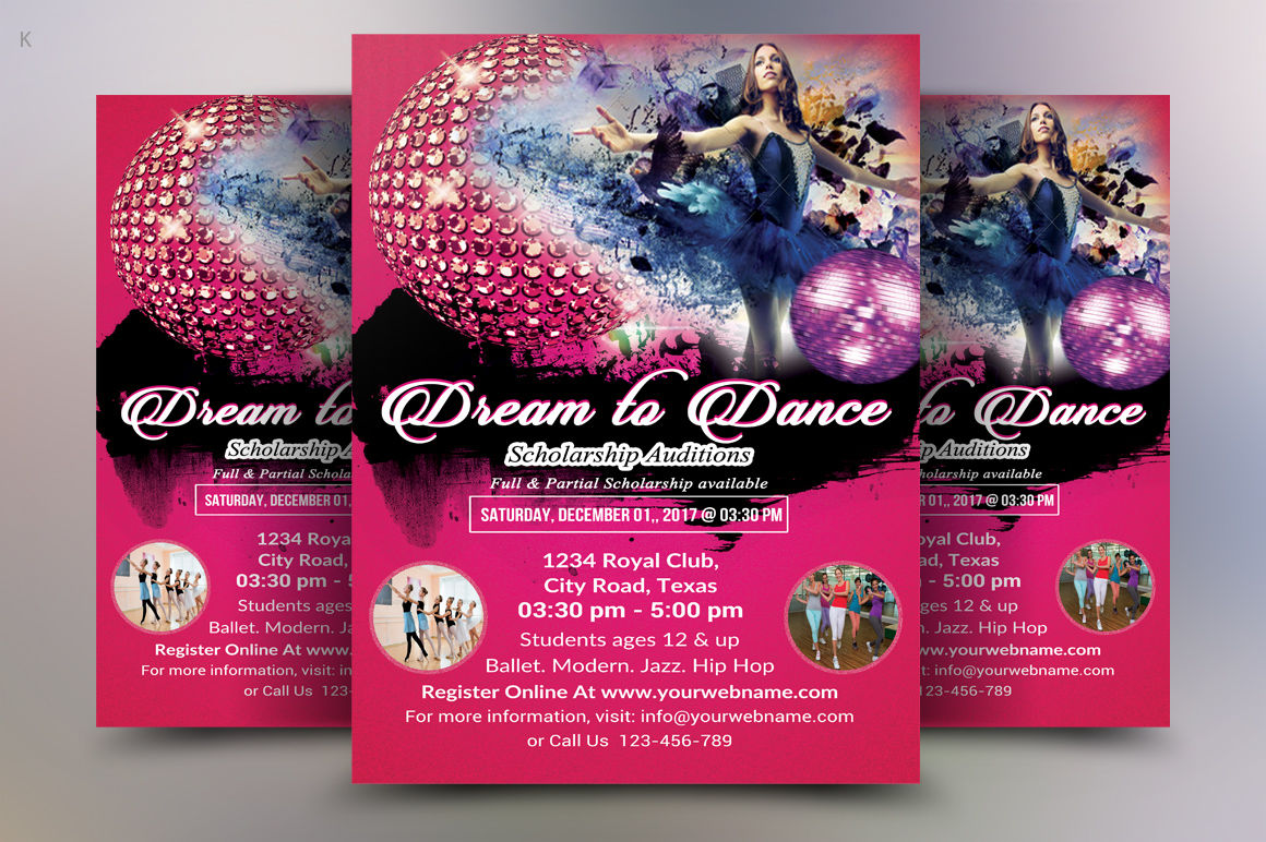 Dance Audition Flyer Template By Ayme Designs | TheHungryJPEG