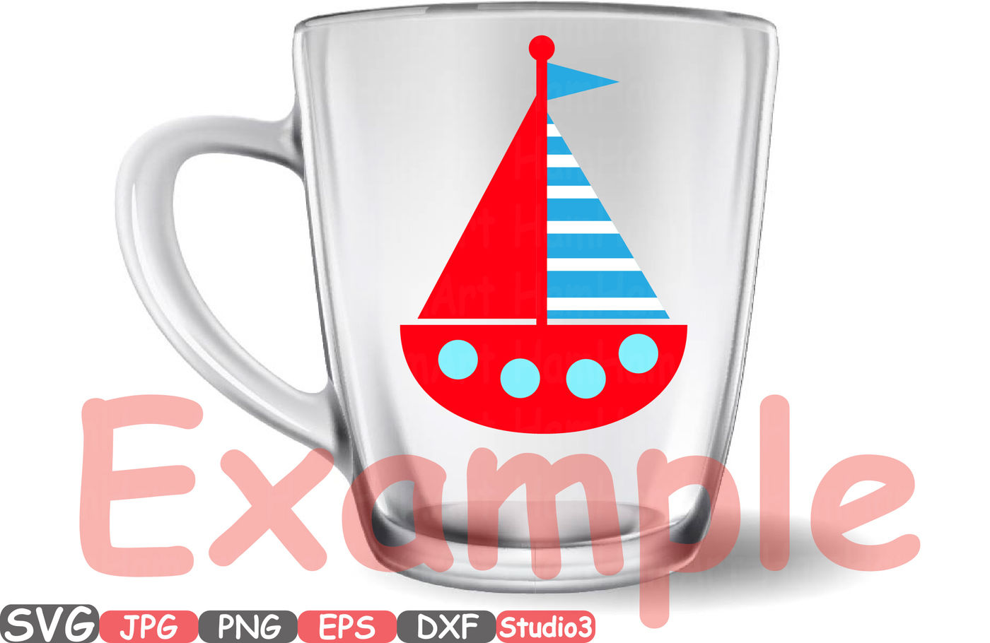 Red Nautical Anchor Cups