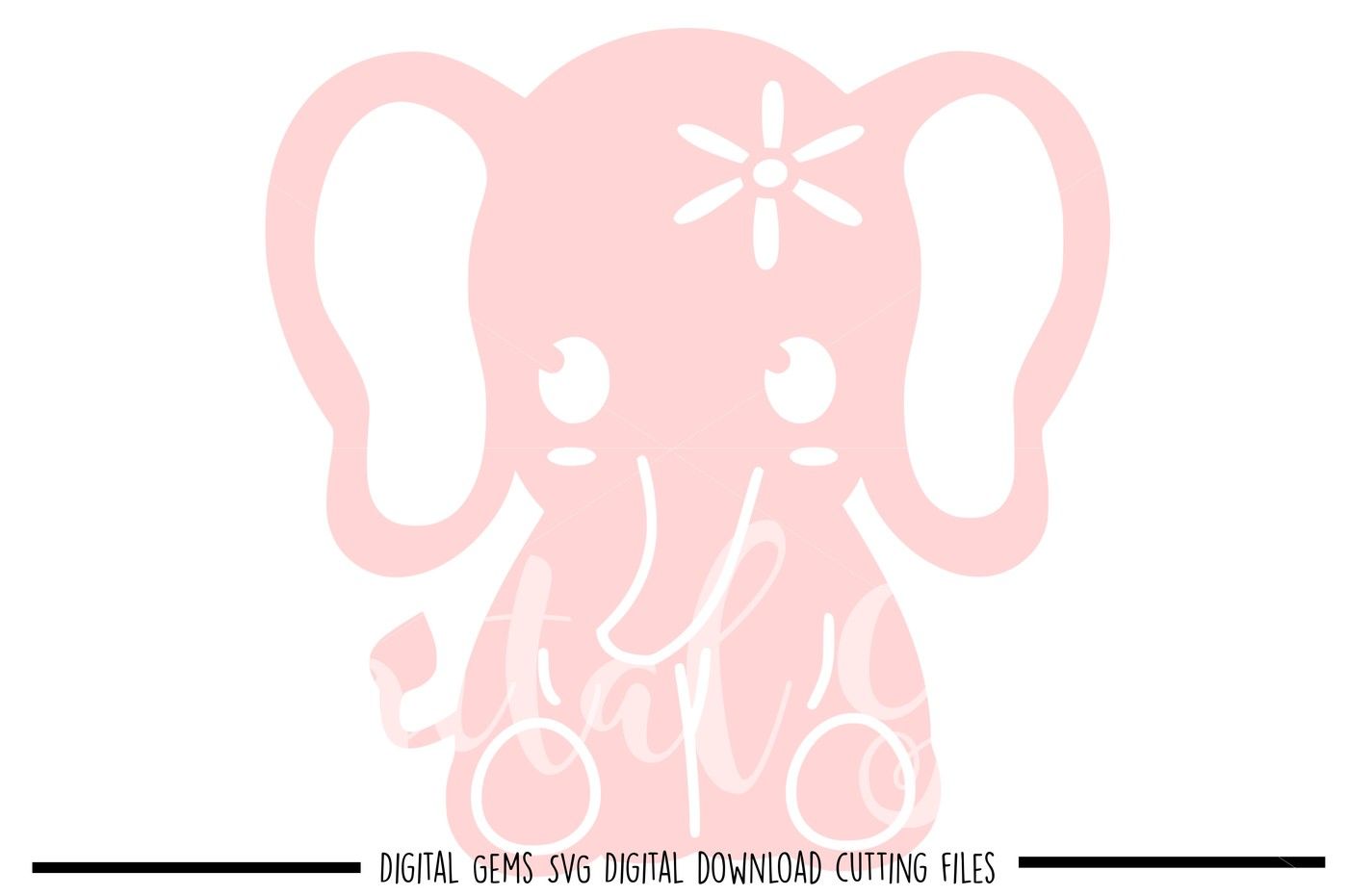 Elephant Svg Dxf Eps Png Files By Digital Gems Thehungryjpeg Com