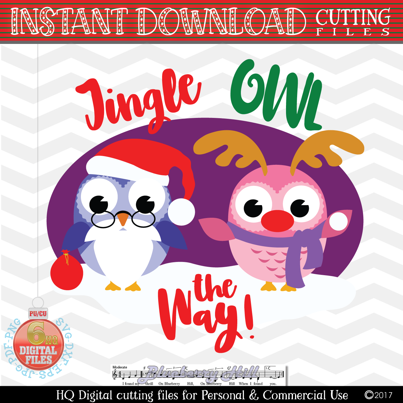 Download Christmas Owls Svg Jingle Owl The Way Christmas Svg Owl Svg Xmas Owl Svg Cute Svg Christmas Svg Dxf Eps Png Jpg Pdf By Blueberry Hill Art Thehungryjpeg Com