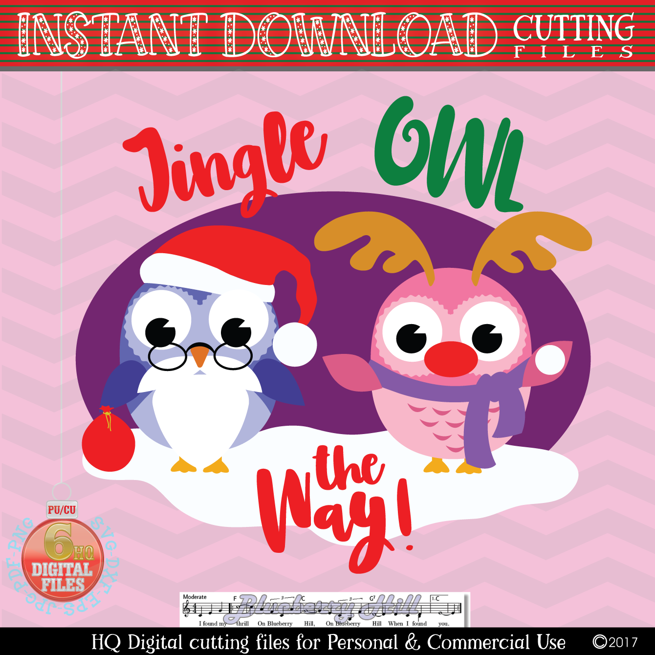 Christmas Owls Svg - Jingle Owl the Way - Christmas SVG - Owl SVG