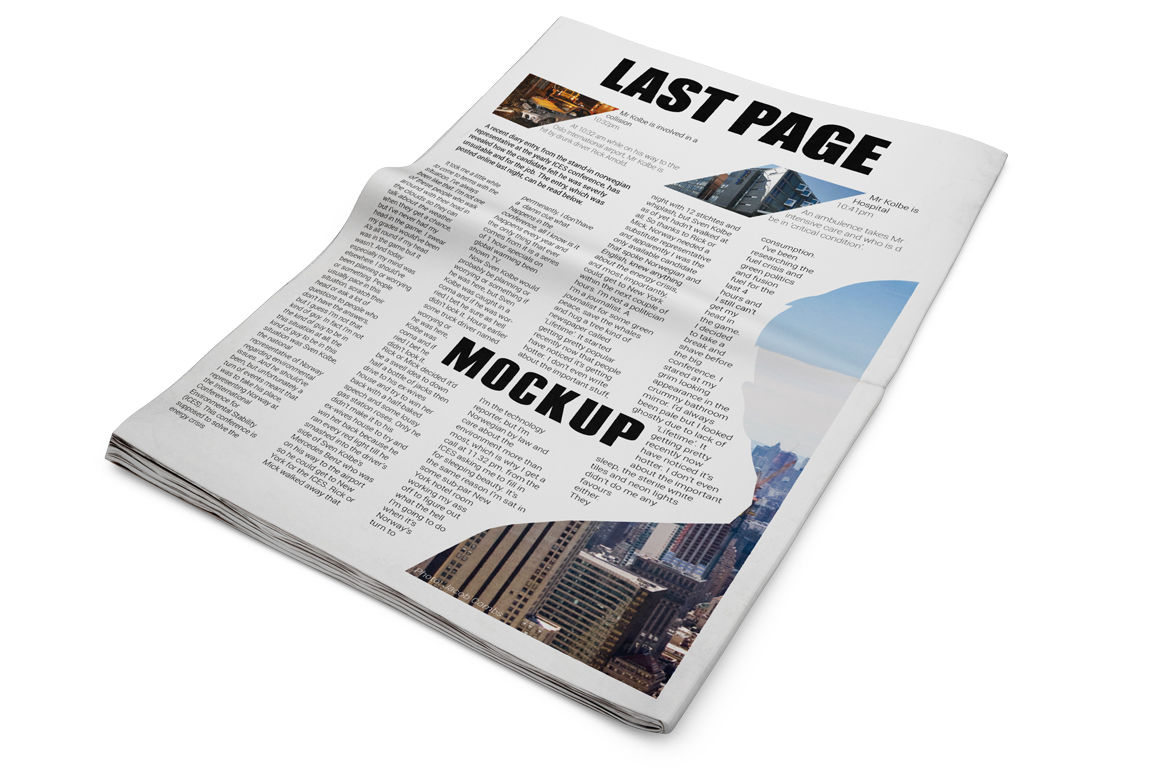 Download Newspaper Mockup By Mock Up Store | TheHungryJPEG.com
