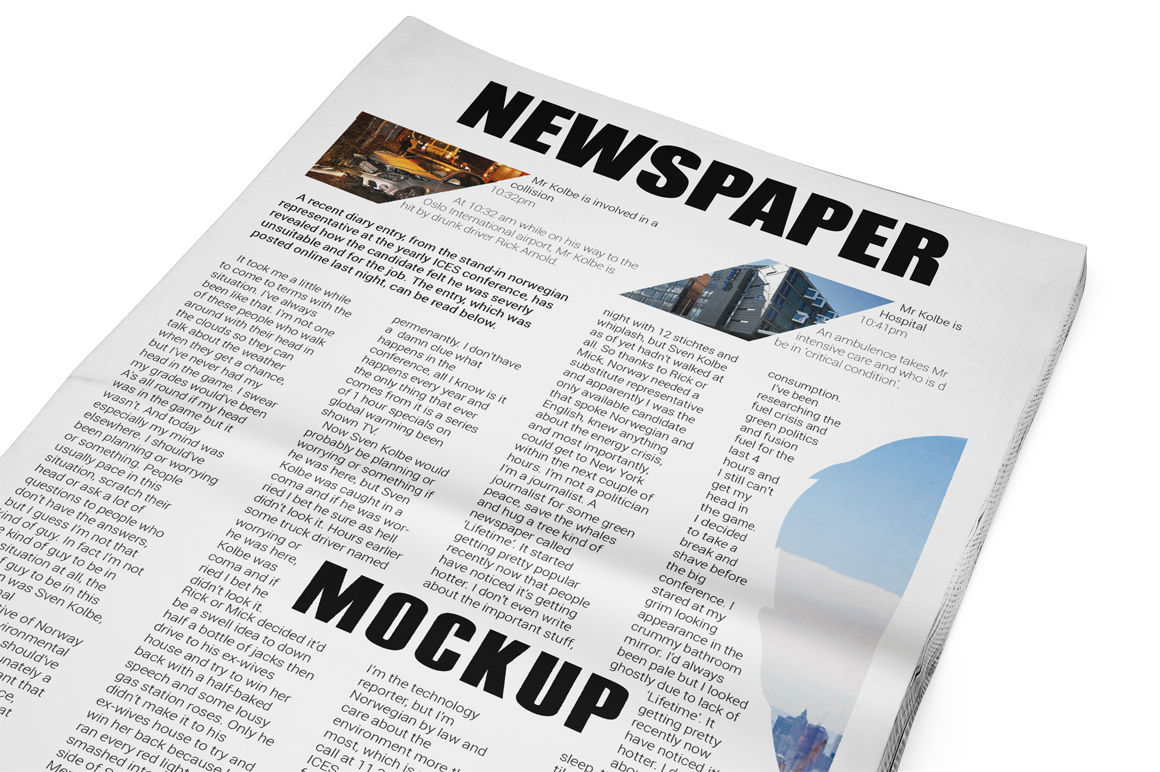 Download Newspaper Mockup By Mock Up Store | TheHungryJPEG.com