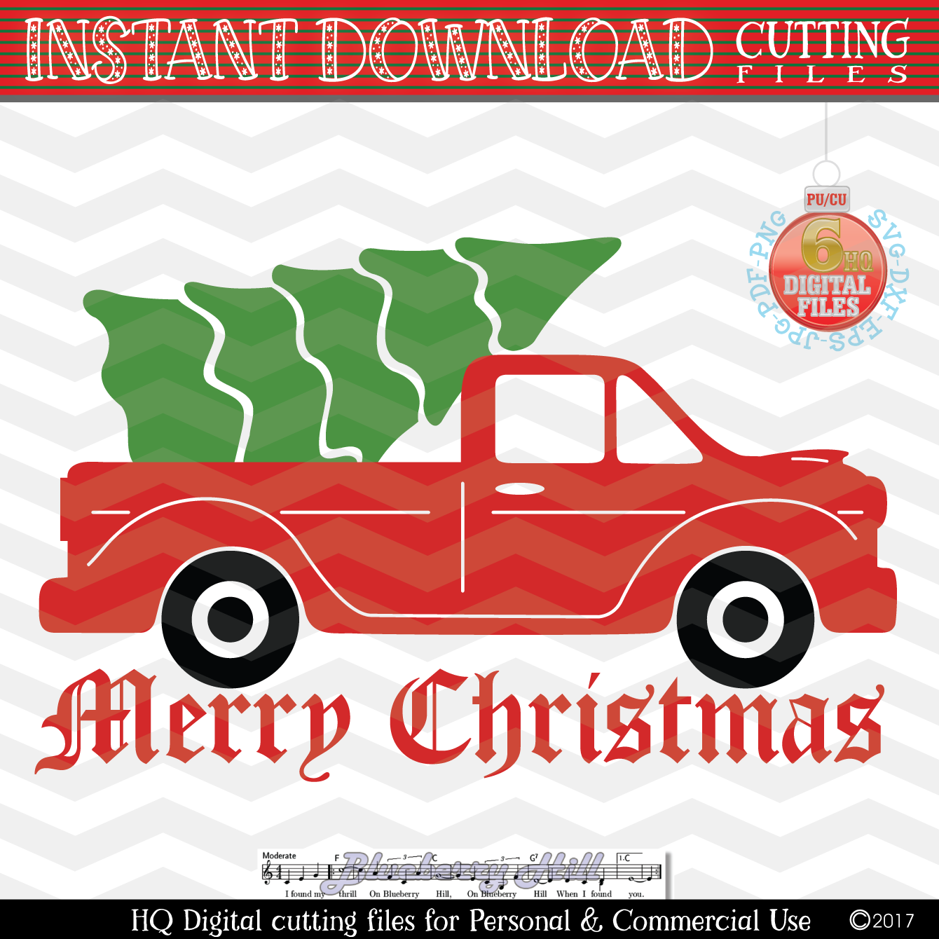 Christmas Truck Christmas Truck With Tree Svg Christmas Tree Svg Xmas Truck Svg Cutting File Svg Dxf Eps Png Jpg Pdf By Blueberry Hill Art Thehungryjpeg Com