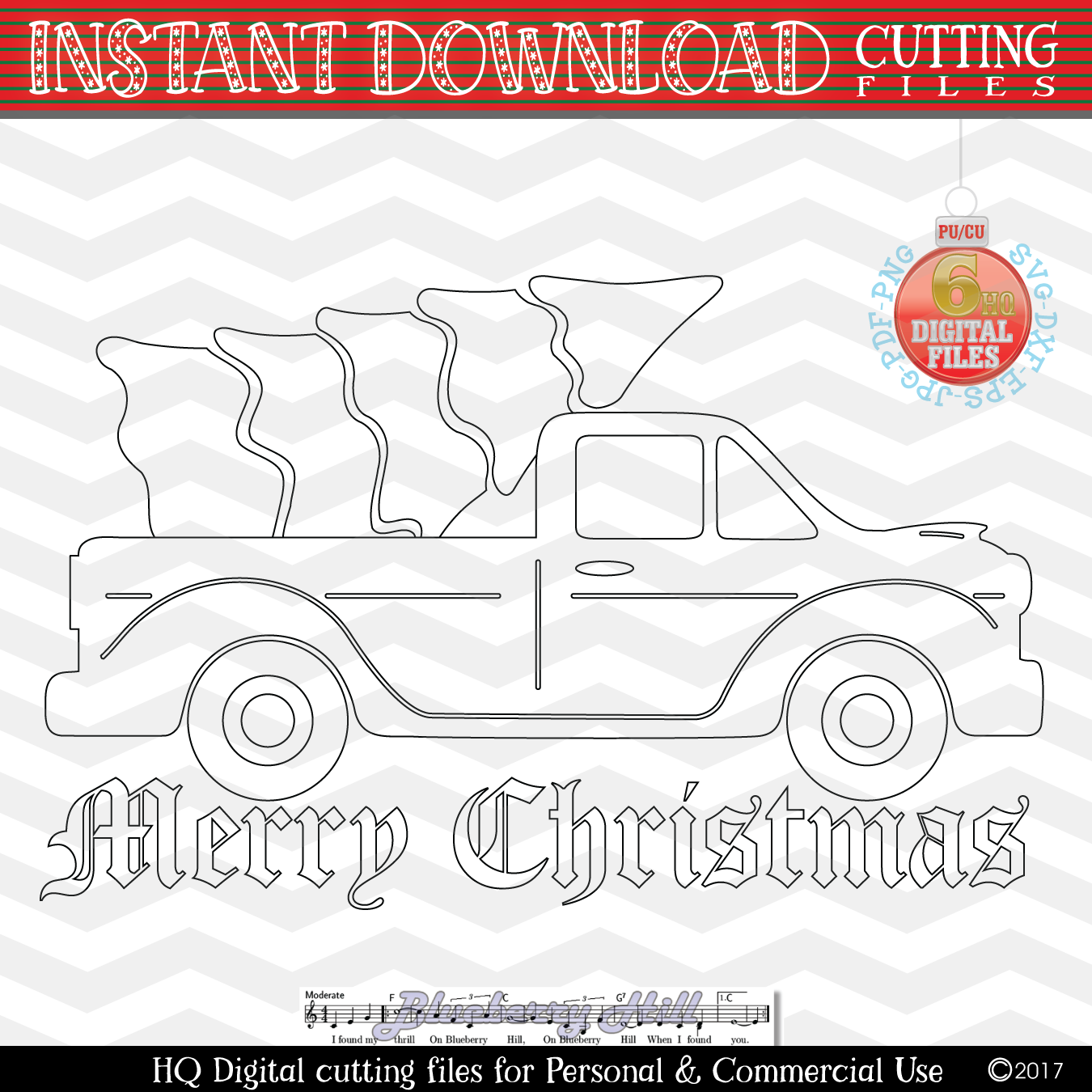 Christmas Truck Christmas Truck With Tree Svg Christmas Tree Svg Xmas Truck Svg Cutting File Svg Dxf Eps Png Jpg Pdf By Blueberry Hill Art Thehungryjpeg Com