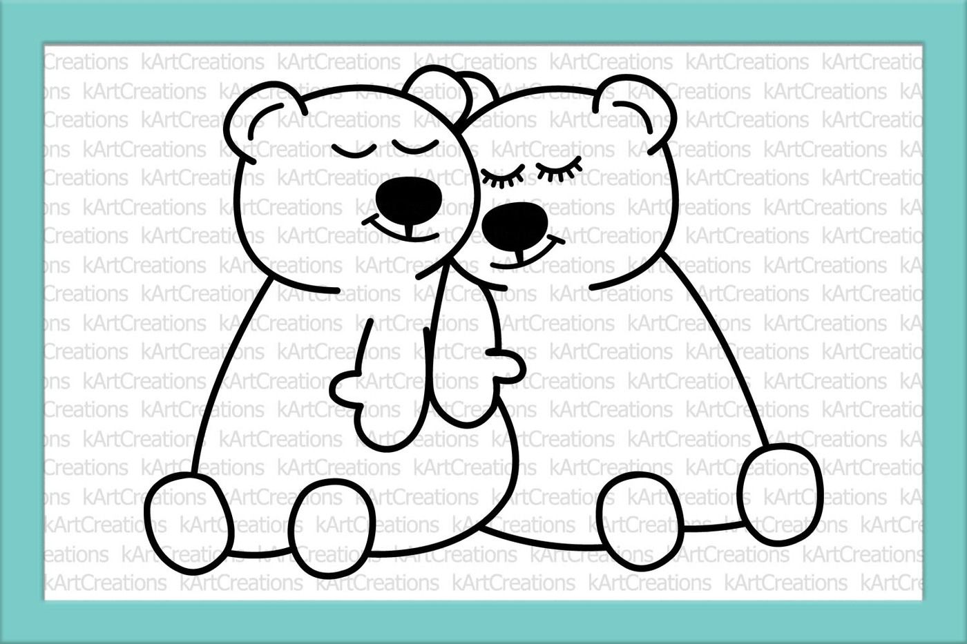 Couple Bears Svg Valentines Day Svg Valentines Tshirt Design Couple Love Valentine Iron On Pillow Design Svg Mama Bear Daddy Bear Svg By Kartcreation Thehungryjpeg Com