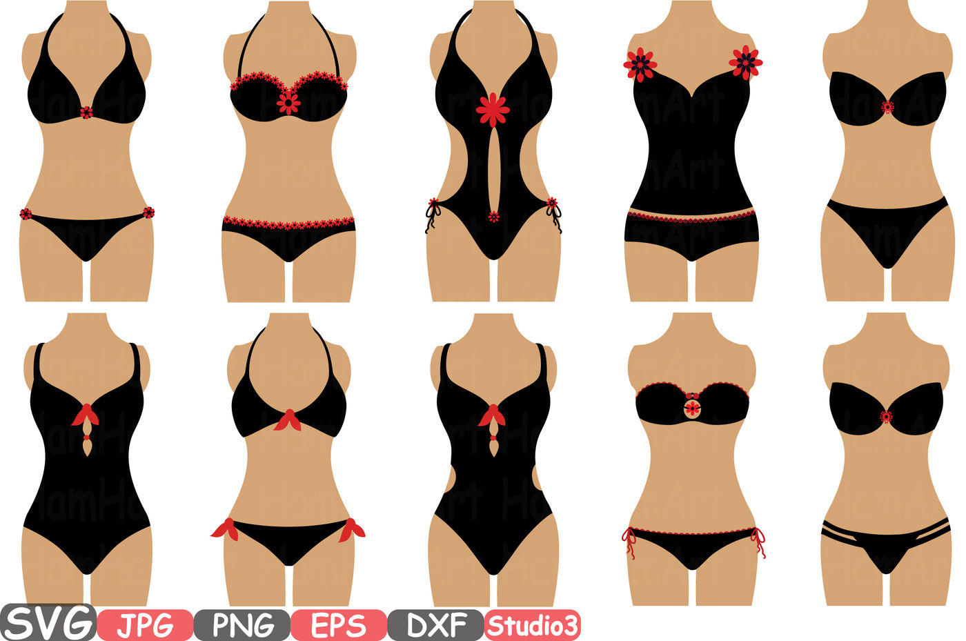 Fashion Lingerie Set Of Various Female Underwear. Royalty Free SVG