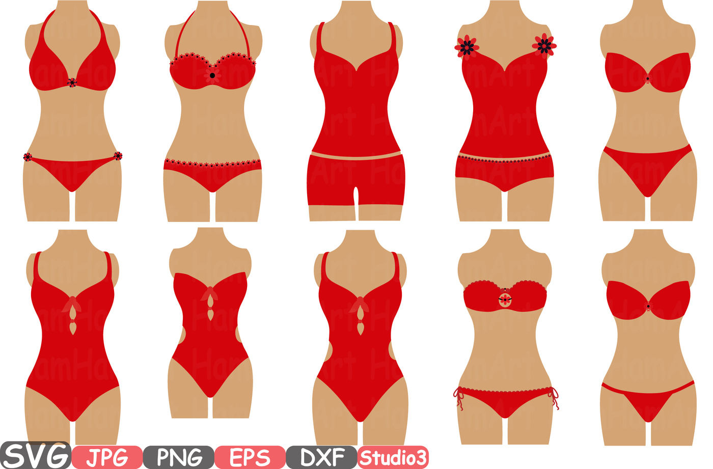 Fashion Lingerie Set Of Various Female Underwear. Royalty Free SVG